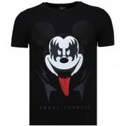 Local Fanatic Kiss My Mickey Rhinestone - Herr T-shirt - 5771Z Black, ...