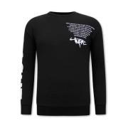 True Rise 2Pac Sweatshirt Herr - Ks-87 Black, Herr