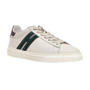 Hogan Vita Läder H Gröna Sneakers - Storlek 39 White, Herr