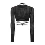 Andrea Adamo Long Sleeve Tops Black, Dam