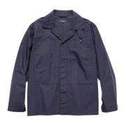 Engineered Garments Trötthetsskjorta jacka bomulls ripstop Blue, Herr