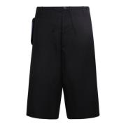 Maison Margiela Snörade avslappnade shorts Black, Herr