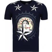 Local Fanatic Mary Stars Rhinestone - Herr T Shirt - 5097N Blue, Herr