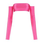 Andamane Utsmyckad stretch nylon topp Pink, Dam