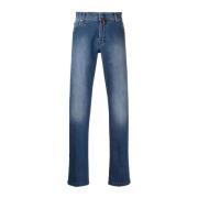 Kiton Bl? Low-Rise Slim-Fit Jeans Blue, Herr