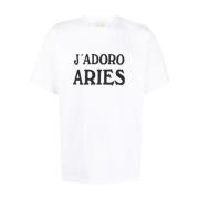 Aries T-Shirts White, Herr
