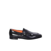 Santoni Svarta Monkstrap Loafers Black, Herr