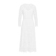 IVY OAK Midi Dresses White, Dam