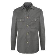 Boggi Milano Flanellskjorta Gray, Herr