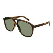 Saint Laurent Dune Oversize Pilot Sunglasses Brown, Unisex