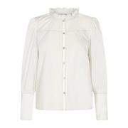Co'Couture Feminin Stitch Shirt Blus White, Dam