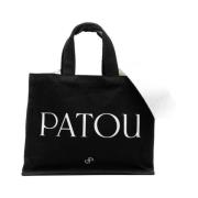 Patou Logo-print Tote Bag Black, Dam