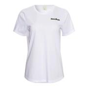 Heartmade Klassisk T-shirt med handgjord pärlapplikation White, Dam