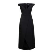 Solace London Midi Dresses Black, Dam