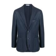 Boglioli Lyxig Cashmere Blazer i Ink Blue Blue, Herr