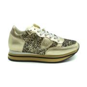 Philippe Model Låga Sneakers med Glitter - Guld Yellow, Dam