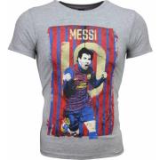 Local Fanatic Messi 10 Print Football - T Shirt Herr - 1170G Gray, Her...