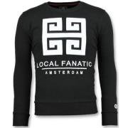 Local Fanatic Greek Border Sweater - Tryck På Tröja Herr - 6350Z Black...
