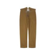 Laurence Bras Chino Style Wide Trousers Brown, Dam
