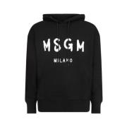 Msgm Hoodies Black, Herr