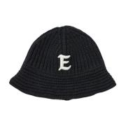 Ermanno Scervino Svart bucket-hatt i ullblandning med logotyp Black, D...