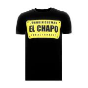 Local Fanatic Lyx T-shirt - Joaquin El Chapo Guzman Black, Herr
