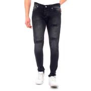True Rise Jeans Ripped Herr Slim Fit Strech - Dc-053 Black, Herr
