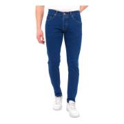 True Rise Enkla Jeans Herr Slim Fit - Dc-057 Blue, Herr