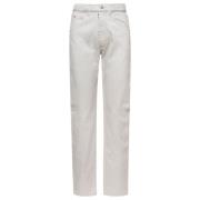 Maison Margiela Klassiska Straight Fit Jeans för Kvinnor White, Dam