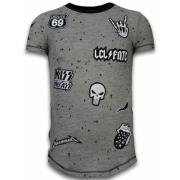 Local Fanatic T-Shirt Patches Rockstar - Herr tröjor - Lf-103/1G Gray,...