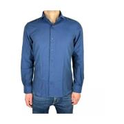 Made in Italia Blå Skjorta - Stilfull och Bekväm Blue, Herr