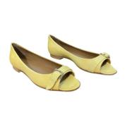 Hermès Vintage Pre-owned Leather flats Yellow, Dam