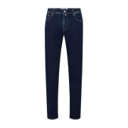 Jacob Cohën Mörkblå Bard Fast Regular Slim Fit Jeans Blue, Herr