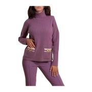 Elisabetta Franchi Candy Violet Sweaters Purple, Dam