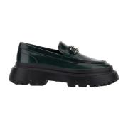 Hogan Modernt stadsmode Moccasins Green, Dam