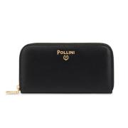 Pollini Modern kvinnas dragkedja plånbok Black, Dam