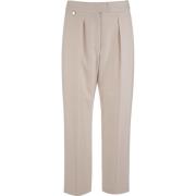 Agnona Trousers Beige, Dam