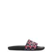 Lanvin Öppen tå Monogram Slides Red, Herr