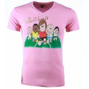 Local Fanatic Football Legends Print - T Shirt Herr - 54007R Pink, Her...