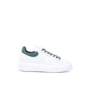 Hogan Vita och Gröna Läder Sneakers White, Herr