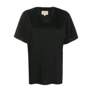 Loulou Studio T-shirt Black, Dam