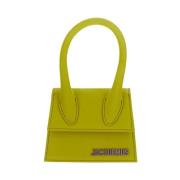 Jacquemus Neon Gul Läder Mini Väska Yellow, Dam