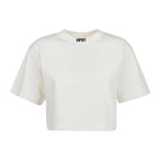 Heron Preston Broderad Crop T-Shirt White, Dam