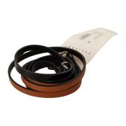 Costume National Brown Leather Silver Tone Buckle Belt Brown, Dam
