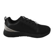 Plein Sport Svarta Polyester Runner Gisella Sneakers Skor Black, Dam