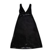 Lardini Black Embellished Velvet effect Dress Black, Dam