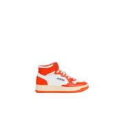 Autry Mid Medalist Sneakers - Orange/Svart Läder White, Dam