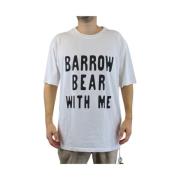 Barrow Vit T-shirt med korta ärmar och bokstäver White, Herr
