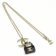 Chanel Vintage Förägad Svart Metallhalsband Black, Dam