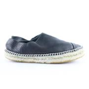 Chanel Vintage Pre-owned Platt Läder Espadriller Black, Dam